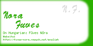 nora fuves business card