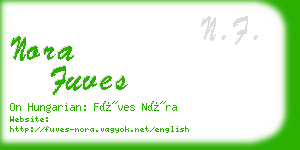 nora fuves business card